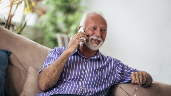 Older Man On The Phone