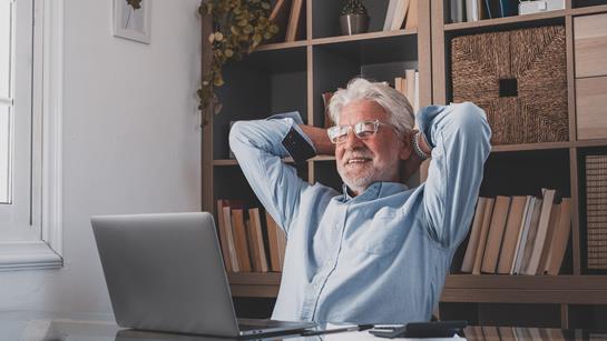 Older Man Feeling Relaxed At Home