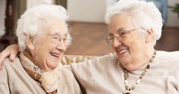 Two Older Ladies Laughing